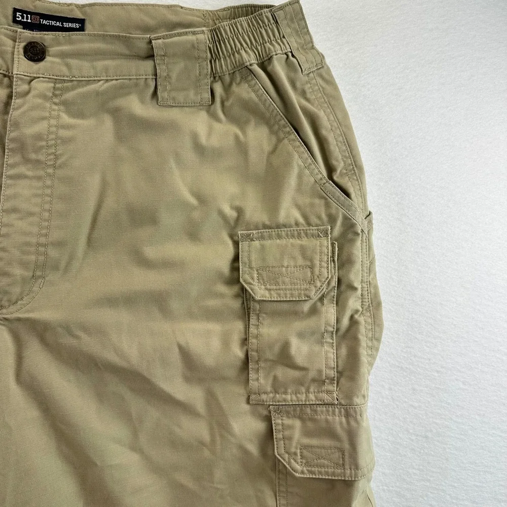 5.11 Tactical Taclite Pro Mens 38 Khaki Tan Ripstop Cargo Shorts Utility Hiking